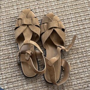 Zara Women's Tan Suede Sandals